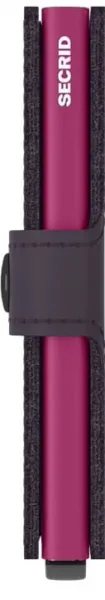 Kožená mini peňaženka Secrid Miniwallet Matte Dark Purple-Fuchsia