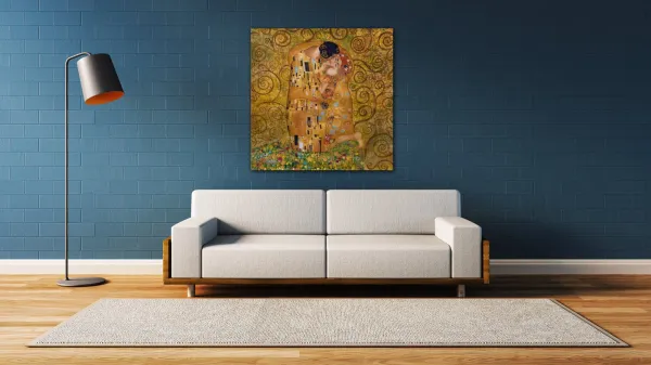 Impresi Obraz Reprodukcia Gustav Klimt bozk - 60 x 60 cm