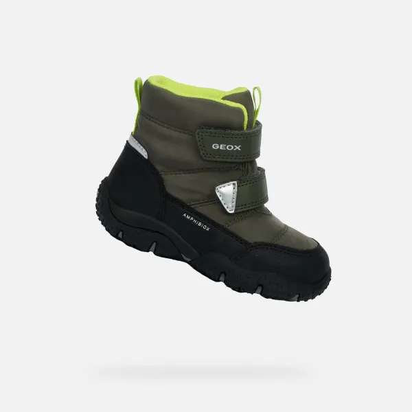 Khaki detské zimné topánky Geox Baltic Boy B ABX