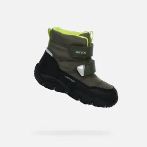 Khaki detské zimné topánky Geox Baltic Boy B ABX
