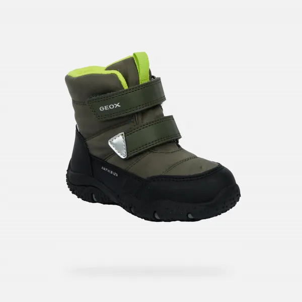 Khaki detské zimné topánky Geox Baltic Boy B ABX