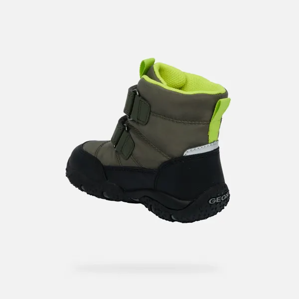 Khaki detské zimné topánky Geox Baltic Boy B ABX