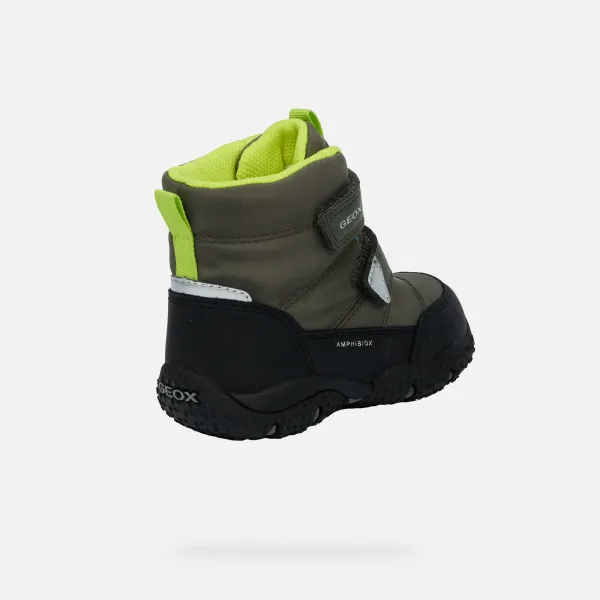 Khaki detské zimné topánky Geox Baltic Boy B ABX