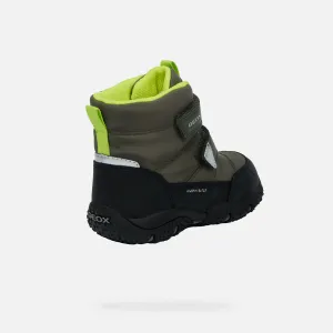 Khaki detské zimné topánky Geox Baltic Boy B ABX