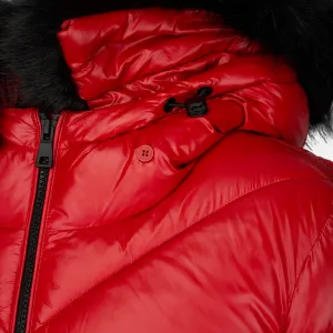 Červená dámska páperová bunda Geox Backsie