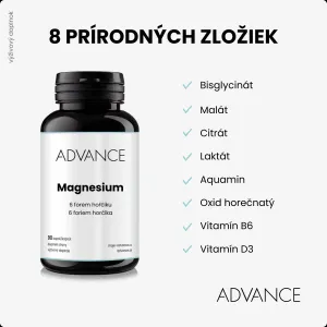 ADVANCE Magnesium 6 foriem horčíka 90 kapsúl
