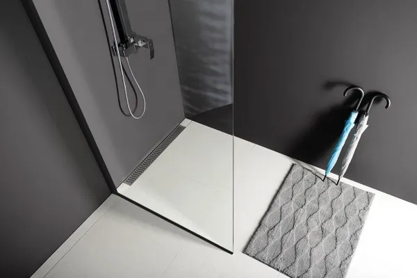 MODULAR SHOWER BLACK jednodílná zástěna pevná k instalaci na zeď, 800 mm MS1-80B