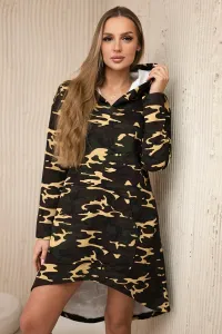 Legínovo Šaty maskáčové khaki+hnedé Farba: Khaki, Veľkosť: UNI