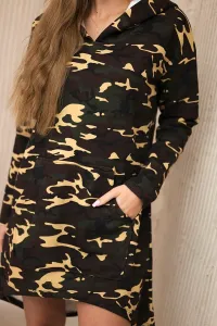 Legínovo Šaty maskáčové khaki+hnedé Farba: Khaki, Veľkosť: UNI