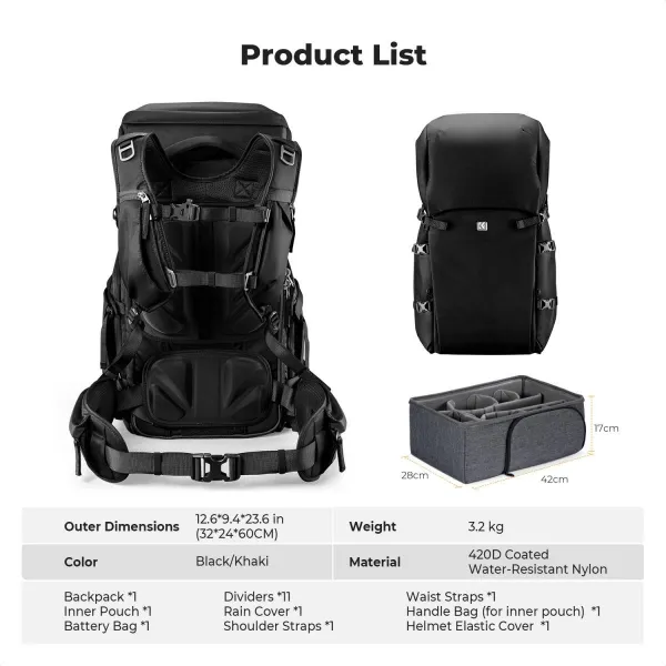 K&F Concept Batoh 40L Star Wander05 (čierny) 41742