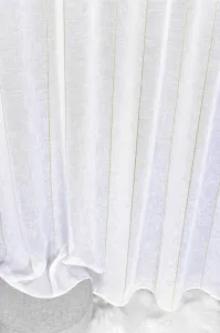 Záclona markizeta, Pruhy lurex zlatý, biela 320 cm