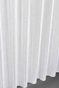 Záclona markíza, pruhy lurex strieborný, biela 320 cm