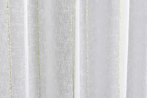 Záclona markizeta, Pruhy lurex zlatý, biela 320 cm