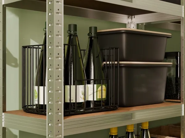 TP Living Dielenský regál G7030 strieborný/hnedý