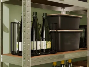 TP Living Dielenský regál G7030 strieborný/hnedý