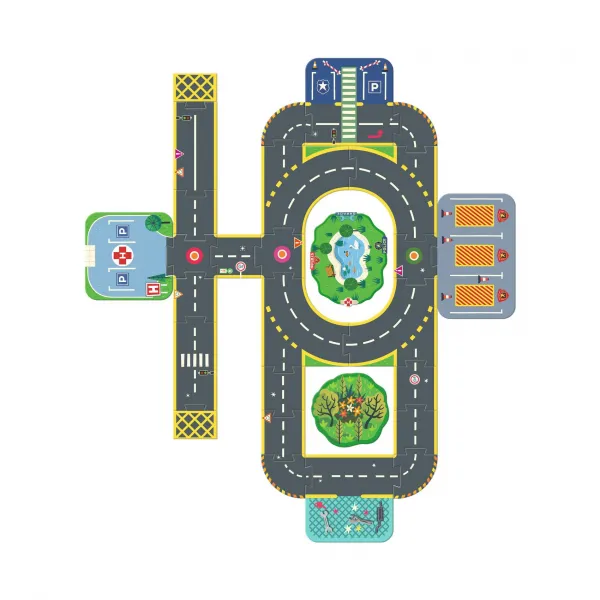 Auto Crazy Motors – Puzzl'Up Bláznivé mesto – 34 ks