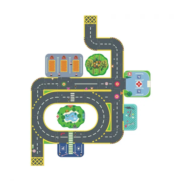 Auto Crazy Motors – Puzzl'Up Bláznivé mesto – 34 ks
