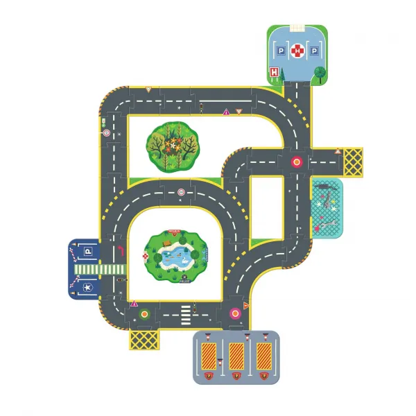 Auto Crazy Motors – Puzzl'Up Bláznivé mesto – 34 ks