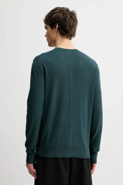 Bavlnený sveter Calvin Klein modrá farba, ľahký, LV040BM343