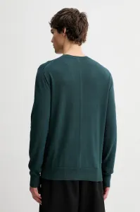 Bavlnený sveter Calvin Klein modrá farba, ľahký, LV040BM343