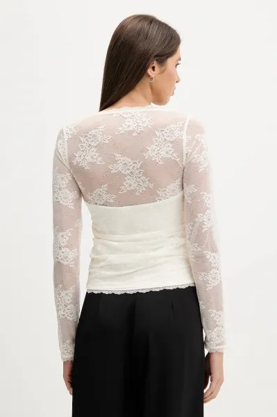 Blúzka Abercrombie & Fitch béžová farba, vzorovaná, KI139-5872-178