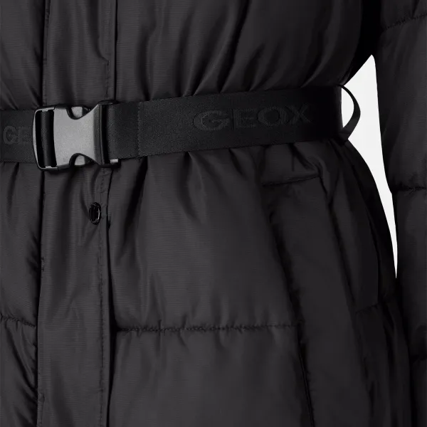 Black Women's Quilted Jacket Geox Spherica - Women's