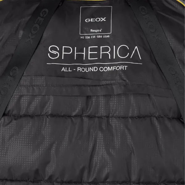 Black Women's Quilted Jacket Geox Spherica - Women's