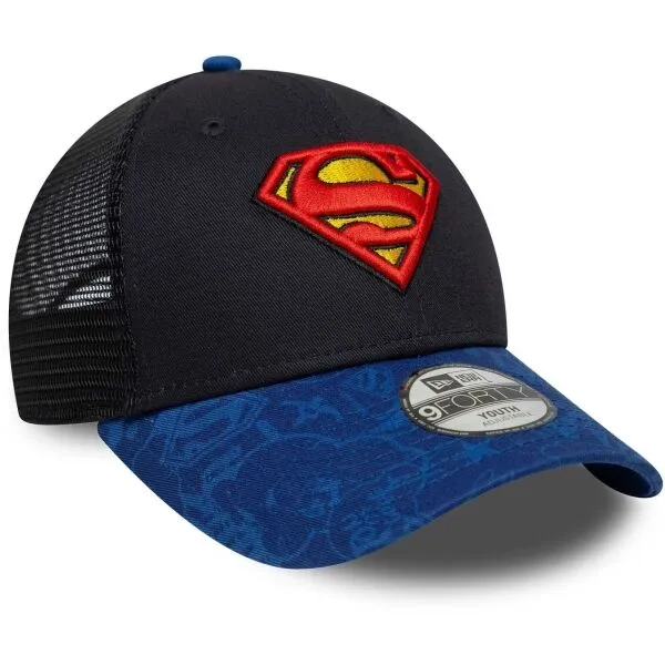 New Era SUPERMAN YOUTH TRUCKER 9FORTY Detská šiltovka, čierna, veľkosť YOUTH