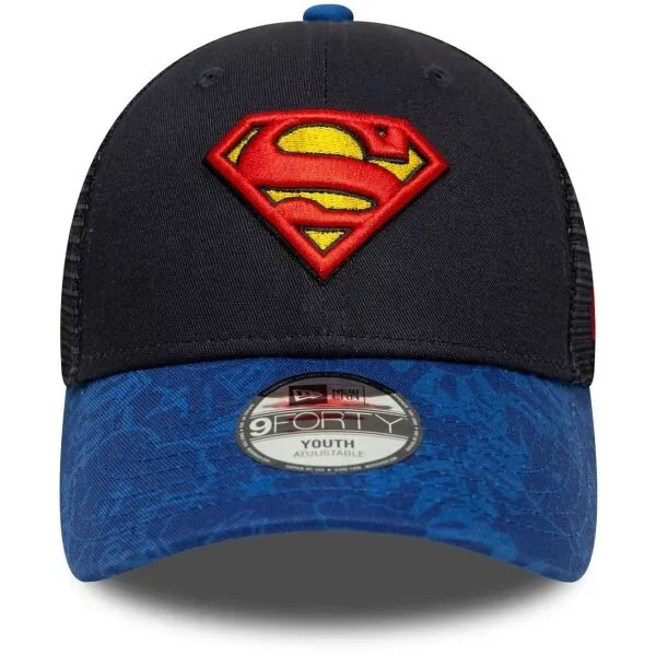 New Era SUPERMAN YOUTH TRUCKER 9FORTY Detská šiltovka, čierna, veľkosť YOUTH