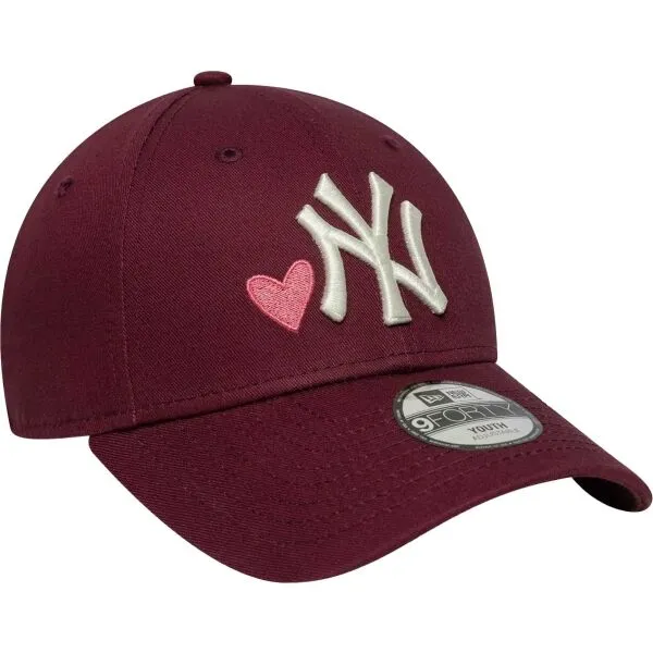 New Era NEW YORK YANKEES YTH MLB HEART ICON 9FORTY Detská šiltovka, vínová, veľkosť YOUTH