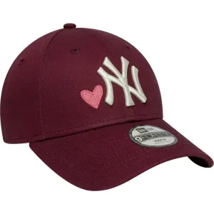 New Era NEW YORK YANKEES YTH MLB HEART ICON 9FORTY Detská šiltovka, vínová, veľkosť YOUTH