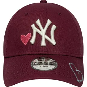New Era NEW YORK YANKEES YTH MLB HEART ICON 9FORTY Detská šiltovka, vínová, veľkosť YOUTH