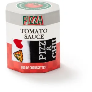 CELIO XMISOPIZZA Pánske ponožky v darčekovom balení, biela, veľkosť