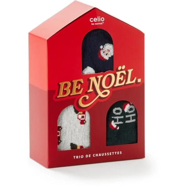 CELIO XMISOSANTA Pánske ponožky v darčekovom balení, tmavo modrá, veľkosť