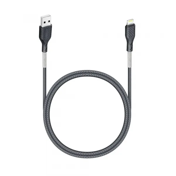 Forcell Carbon kábel, USB A - Lightning, 2,4 A, CB-01A, čierny, 1 meter