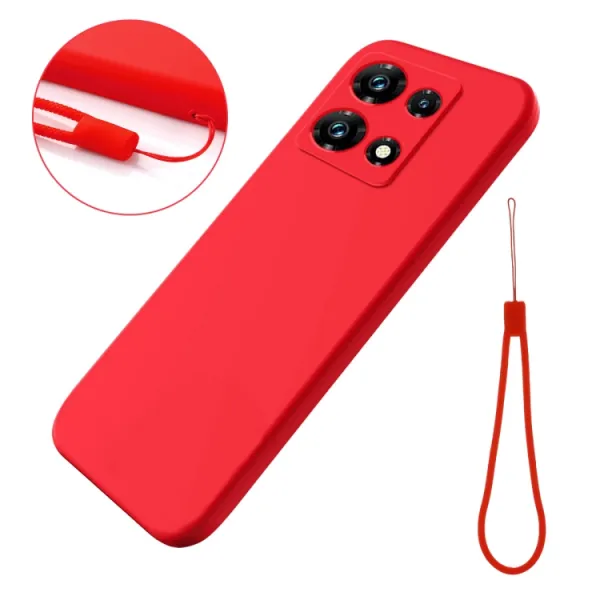 RUBBER Ochranný kryt pre Infinix Note 30 Pro červený