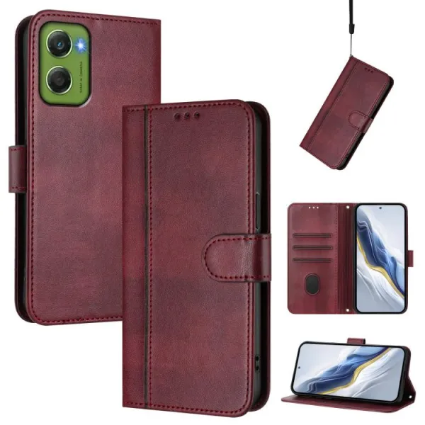 LINEAR Peňaženkový obal pre Motorola Moto G06 / G06 Power bordový