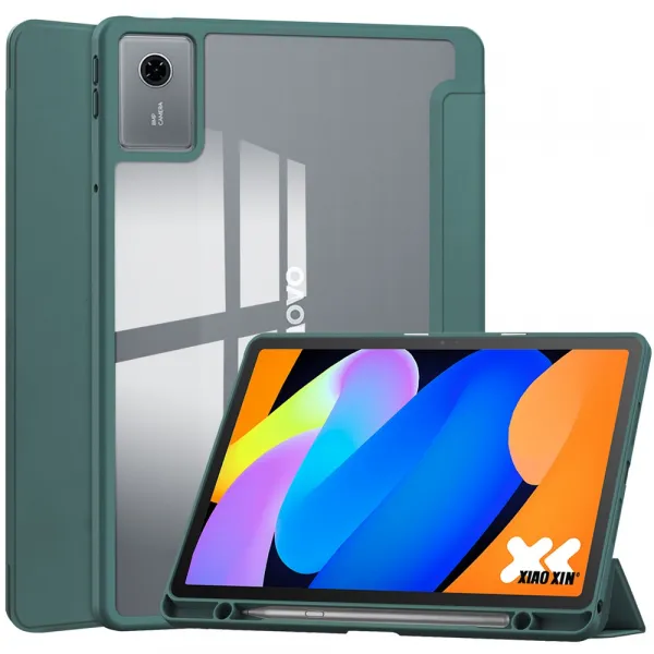 CRYSTAL Zaklápací obal pre Lenovo Idea Tab 11 / Tab K11 Gen2 zelený