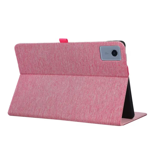 FABRIC Zaklápací obal pre Lenovo Idea Tab Plus / Tab K12 ružový