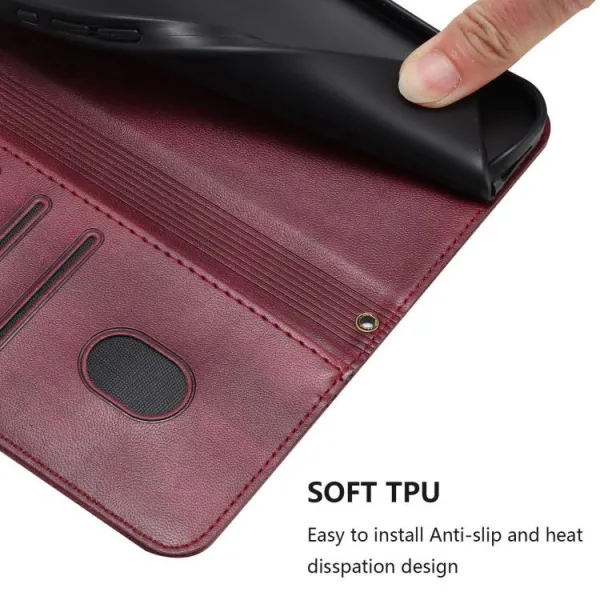 LINEAR Peňaženkový obal pre Motorola Moto G06 / G06 Power bordový