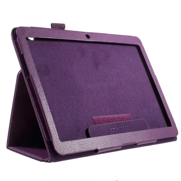 LEATHER Zaklápacie puzdro pre Huawei MediaPad T3 10 fialové