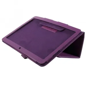 LEATHER Zaklápacie puzdro pre Huawei MediaPad T3 10 fialové