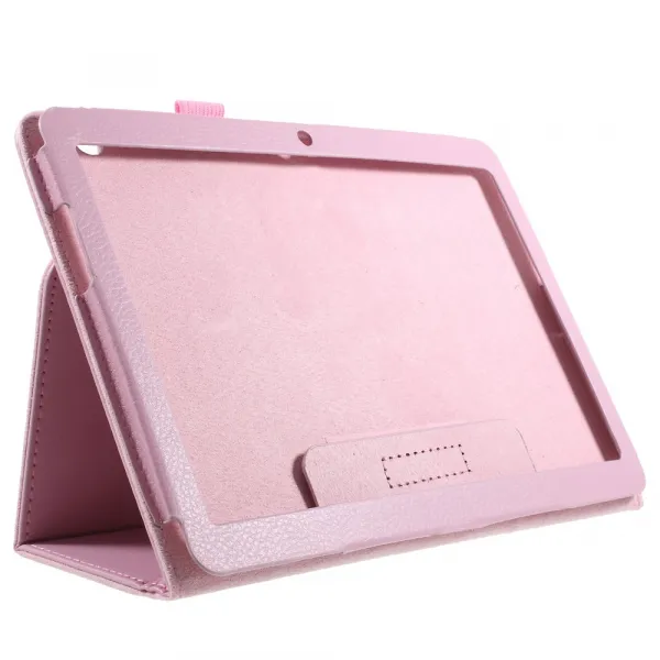 LEATHER Zaklápacie puzdro pre Huawei MediaPad T3 10 ružové