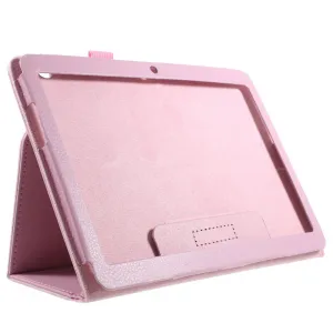 LEATHER Zaklápacie puzdro pre Huawei MediaPad T3 10 ružové