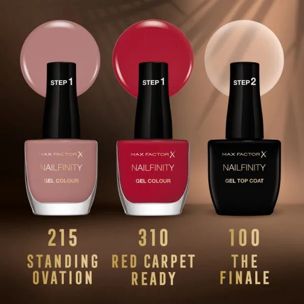 Max Factor Nailfinity Gel Colour gélový lak na nechty bez použitia UV/LED lampy odtieň 310 Red Carpet Ready 12 ml