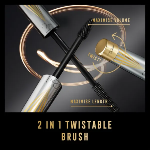 Max Factor Masterpiece Lash Wow riasenka pre predĺženie, natočenie a objem s kefkou 2 v 1 odtieň Black Brown 7 ml