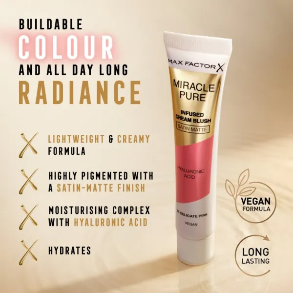 Max Factor Miracle Pure krémová lícenka odtieň 06 Soft Peach 15 ml