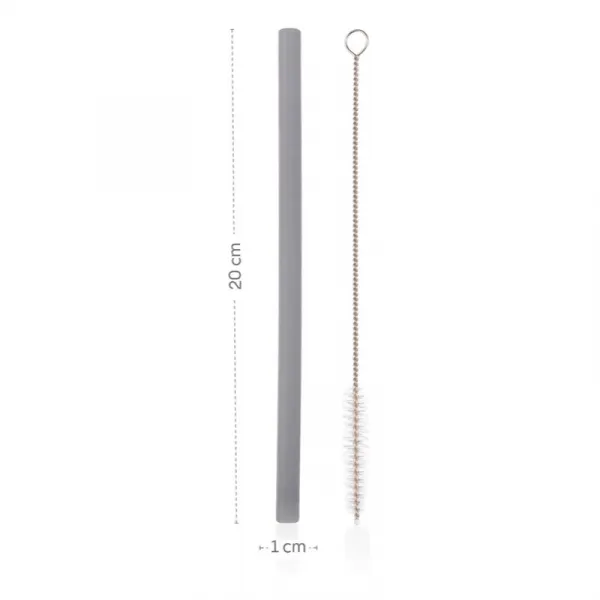 Zopa Silicone Straw silikónová rúrka + kefa 6 m+ Old Pink 4 ks