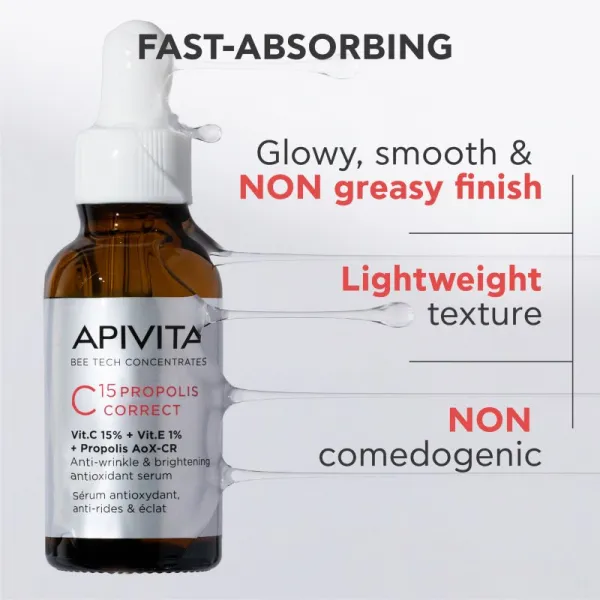 Apivita Bee Tech Concentrates C15 Propolis Correct Serum antioxidačné pleťové sérum 30 ml