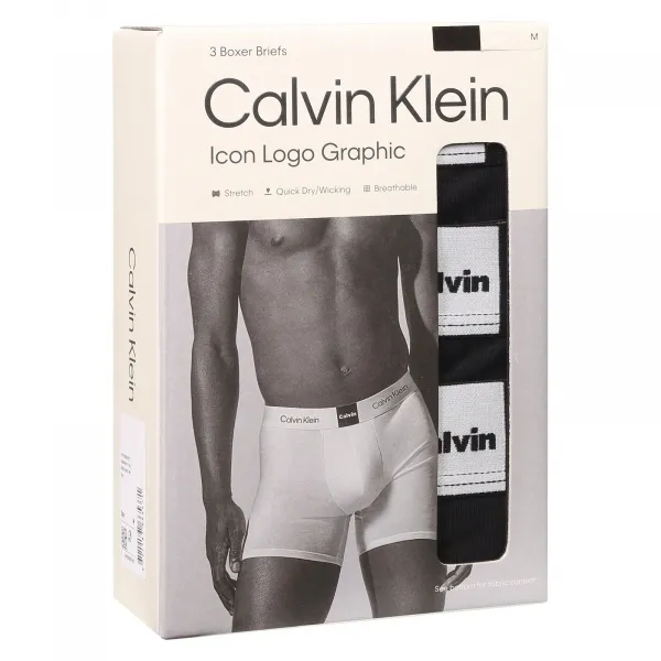 3PACK pánske boxerky Calvin Klein čierne (NB4477-UB1) M, trenky
